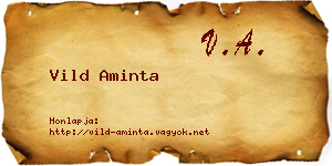 Vild Aminta névjegykártya